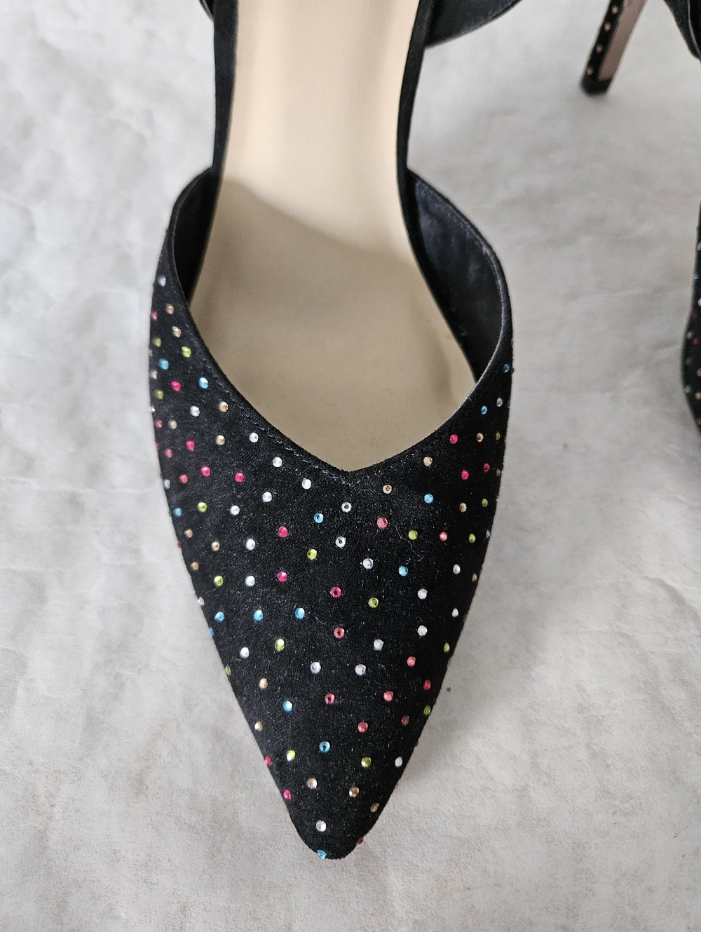 Nanette Lepore Sling Back Multi-color Gem Heels